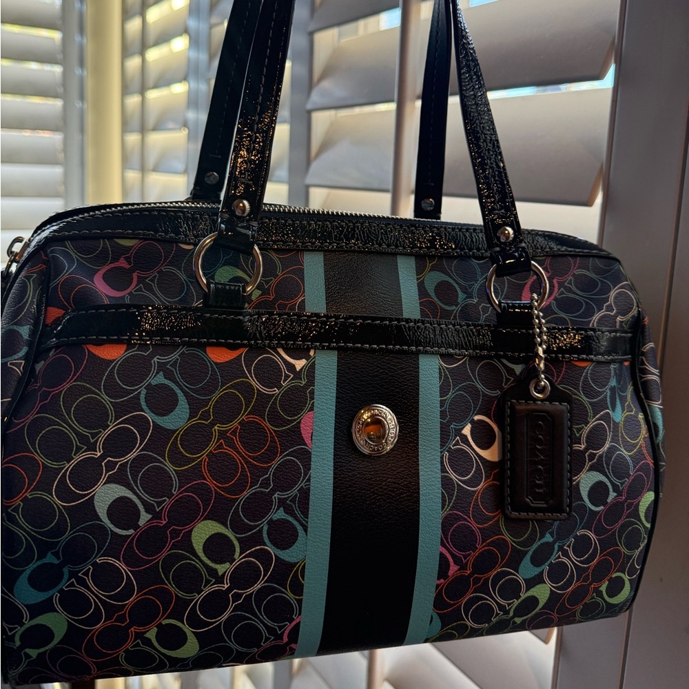 Coach Multicolor Patterned Shoulder Bag
